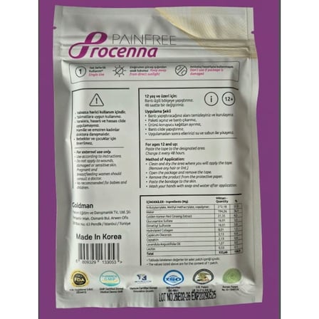 Procenna Painfree Ağrı Azaltıcı Bant 25'li Kırmızı Ginsengli Glukozaminli