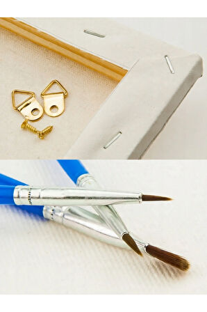 Sayılarla Boyama Seti Numaralı Tuval Fırça Boya Dahil Kasnaklı Set 50x70 Cm - NİSSANGTR