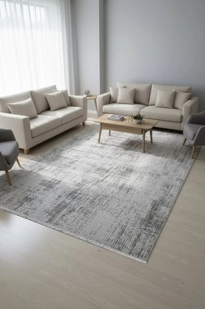 Enti Nita 1207 Gri Hav Toz Vermez Kolay Temizlenen Salon Halısı Yolluk Koridor Halısı
