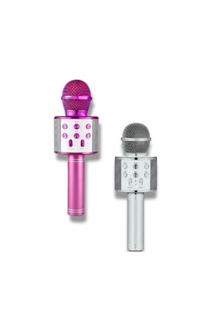 10 Adet Kablosuz Hoparlörlü Bluetooth Karaoke Mikrofonu – Taşınabilir Hoparlör, Kayıt Ve Echo Özellikli, USB/Micro Sd/Aux Destekli, Metalik Kaplamalı Karaoke Mic