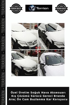 Özel Üretim Soğuk Hava Aksesuarı Kış Çözümü Sürücü Gereci Branda Araç Ön Cam Buzlanma Kar Koruyucu