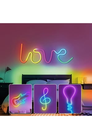 5mt Şerit Neon Led Animasyonlu Kumandalı Ve Telefon Kontrollü Sese Ve Müziğe Duyarlı Magic Led Argb