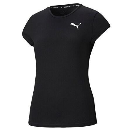 Puma Active Tee - Kadın Siyah Spor T-shirt - 586857 01