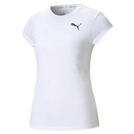 Puma Active Tee - Kadın Beyaz Spor T-shirt - 586857 02