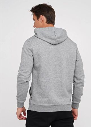 Puma Ess+ 2 Col - Erkek Gri Pamuklu Kapüşonlu Sweatshirt - 586764 04