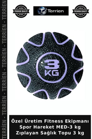 Özel Üretim Fitness Ekipmanı Spor Hareket MED-3 kg Zıplayan Sağlık Topu 3 kg