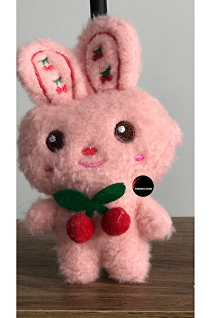 Sevimli Tavşan Peluş Oyuncak Pofidik Anahtarlık Uyku Arkadaşı Hediyelik 12 CM