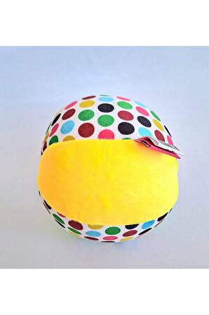 Peluş Oyuncak Top Çıngıraklı Pelüş Bebek Çocuk Topu Yumuşacık Renkli Pelüş Top
