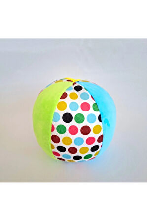 Peluş Oyuncak Top Çıngıraklı Pelüş Bebek Çocuk Topu Yumuşacık Renkli Pelüş Top