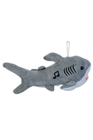 Müzikli Peluş Köpek Balığı Baby Sharky 30 Cm. - Gri