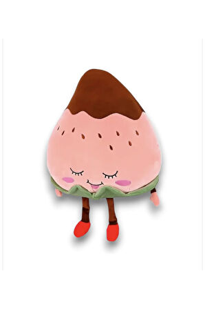 Sevimli Çilek Meyve Peluş Oyuncak Hediyelik Uyku Arkadaşı 27 Cm