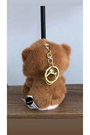 Sevimli Gül Tutan Ayıcık Peluş Oyuncak Anahtarlık Hediyelik Uyku Arkadaşı 15 Cm