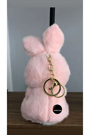 Sevimli Havuçlu Tavşan Peluş Oyuncak Anahtarlık Hediyelik Uyku Arkadaşı 15 Cm