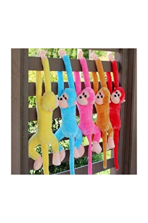 Peluş Maymun 70 Cm, Elleri Yapışan Sevimli 2 Adet Farklı Renk
