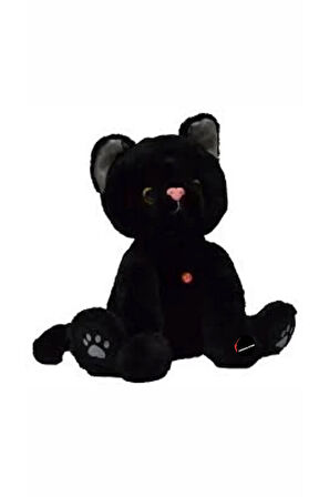 Miyavlayan Sesli Kedi Peluş Oyuncak Oturan Tombul Kedi 35 cm