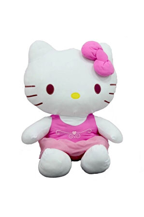 Peluş Hello Kitty Elbiseli Kurdeleli 50Cm