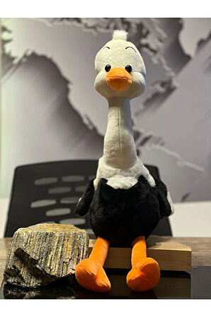 Büyük Siyah Deve Kuşu Peluş 60cM