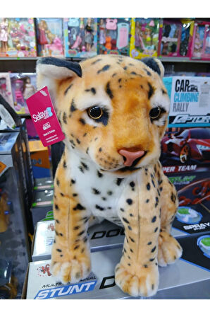 Leopar Oturan Peluş Oyuncak