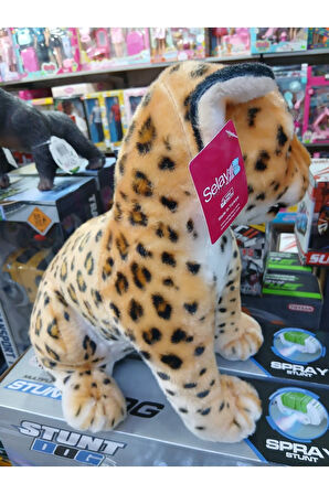 Leopar Oturan Peluş Oyuncak