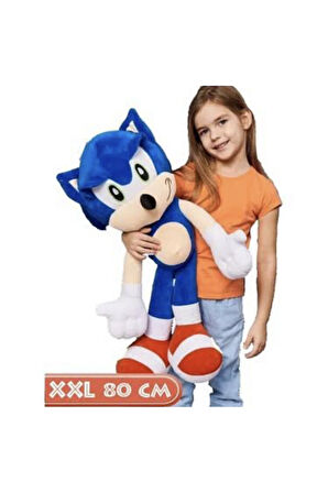 Sonic Peluş Oyuncak 80 Cm Dev Boy En Büyük Boy Hediyelik Uyku Arkadaşı