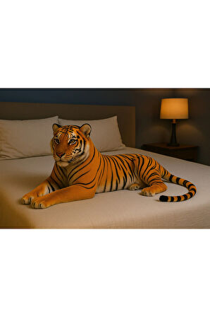 100 cm Dev Boy Peluş Kaplan Oyuncak – Gerçekçi Tasarım