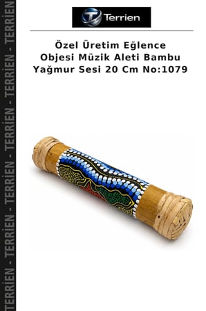 Özel Üretim Eğlence Objesi Müzik Aleti Bambu Yağmur Sesi 20 Cm No:1079