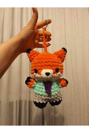 Nick & Judy El Yapımı Amigurumi Anahtarlık – Örgü Peluş Figür