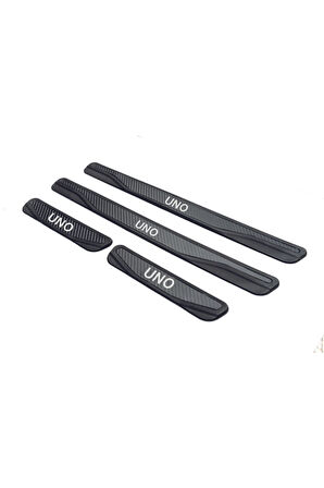 FİAT UNO 1995-2003 MODELLER NEW KARBON  KAPI EŞİĞİ 4 PARÇA YAZILI