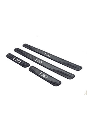 HYUNDAİ İ20 2008-2014 MODELLER NEW KARBON KAPI EŞİĞİ 4 PARÇA YAZILI