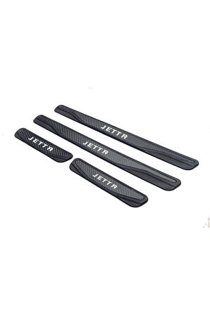 VOLKSWAGEN JETTA 2012 VE ÜZERİ MODELLER NEW KARBON KAPI EŞİĞİ 4 PARÇA YAZILI