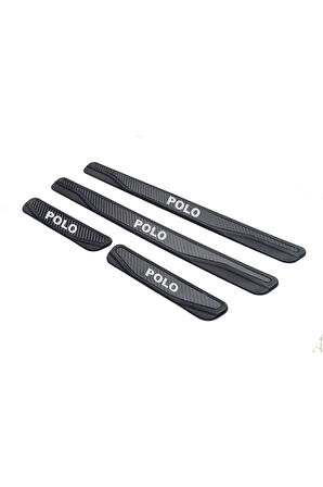 VOLKSWAGEN  POLO 1994-2002 MODELLER NEW KARBON KAPI EŞİĞİ 4 PARÇA YAZILI