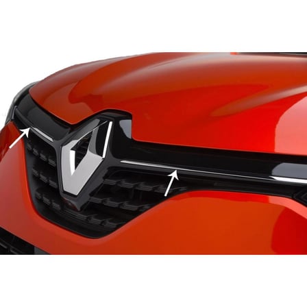 Renault Clio 5 Krom Ön Panjur Üstü 2 Parça 2019 ve Üzeri