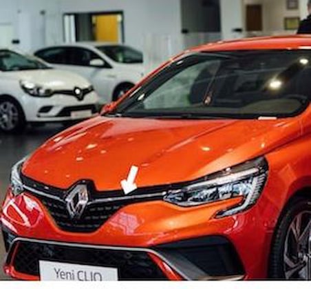 Renault Clio 5 Krom Ön Panjur Üstü 2 Parça 2019 ve Üzeri