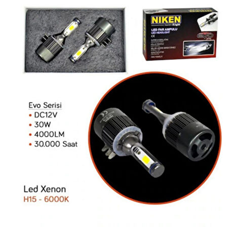 Niken Evo Serisi Led Xenon H15 Far Ampulü