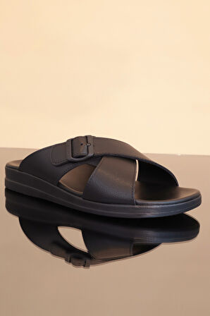 Konfores 1239-Grande Tam Anatomik Terlik - NKT01239-siyah-44