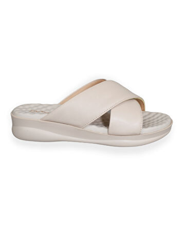 Konfores 1534-9975-3 Tam Anatomik Masajlı Kadın Terlik - NKT01534-BEJ-37