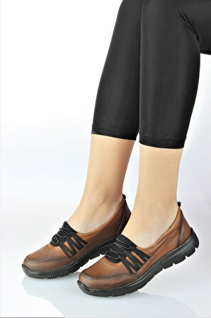 Konfores 1585-415957 Anatomik Taban Hakiki Deri Kadın Mevsimlik Ayakkabı