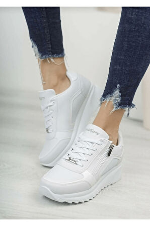 Konfores 1662 Anatomik Tabanlı Fermuarlı Bayan Sneakers Ayakkabı