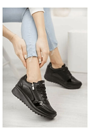 Konfores 1662 Anatomik Tabanlı Fermuarlı Kadın Sneakers Ayakkabı