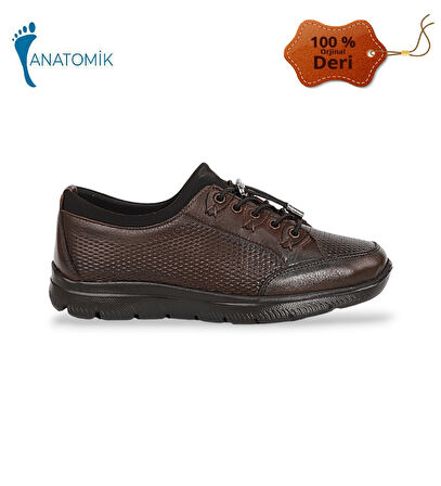 Konfores 1845-415021 Hakiki Deri Anatomik Tabanlı Bayan Mevsimlik Ayakkabı