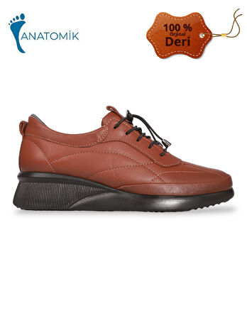 Konfores 1858-273077 Hakiki Deri Anatomik Tabanlı Bayan Mevsimlik Ayakkabı