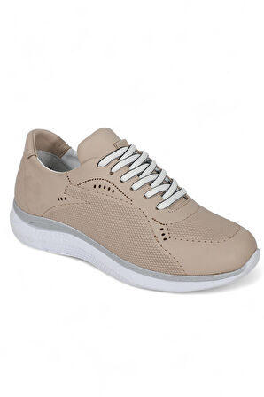 Konfores 2005-273075 Hakiki Deri Anatomik Tabanlı Kadın Sneakers Ayakkabı