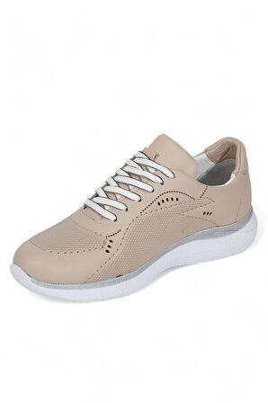 Konfores 2005-273075 Hakiki Deri Anatomik Tabanlı Kadın Sneakers Ayakkabı