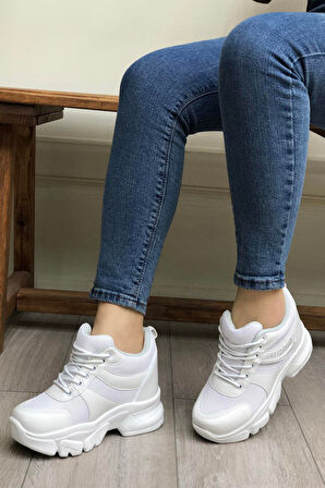 Konfores 2069 Anatomik Gizli Dolgu Tabanlı Kadın Sneakers Ayakkabı