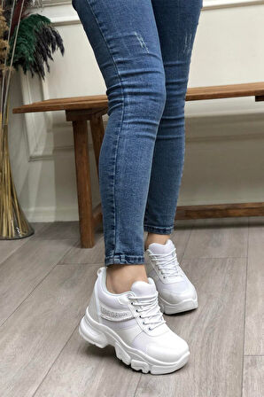 Konfores 2069 Anatomik Gizli Dolgu Tabanlı Kadın Sneakers Ayakkabı