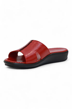 2107-9200-3 Tam Anatomik Tabanlı Kadın Terlik - NKT02107-KIRMIZI-36