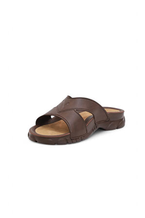 2133-3200 Tam Anatomik Unisex Günlük,Ofis,Spor,Havuz.Deniz ve Tüm Islak Zeminler İçin Uyumlu Terlik - NKT02133-kahverengi-43
