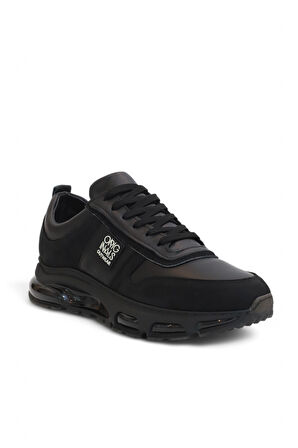 Konfores 2136 Hakiki Deri Anatomik Air Tabanlı Erkek Sneakers Ayakkabı - NKT02136-siyah-43