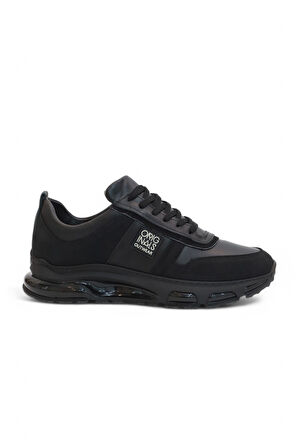 Konfores 2136 Hakiki Deri Anatomik Air Tabanlı Erkek Sneakers Ayakkabı - NKT02136-siyah-44