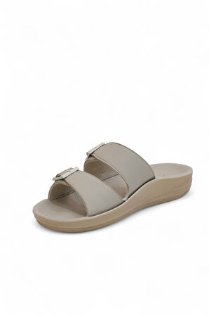 2142-9890 Tam Anatomik Unisex Hac ve Umre İçin Dikişsiz Terlik - NKT02142-BEJ-41